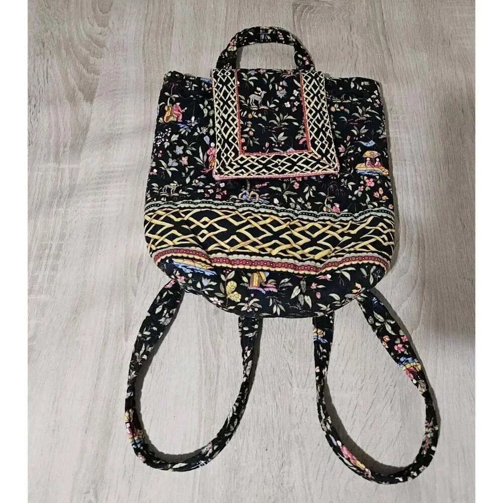 Vera Bradley Ming Oriental Print Mini Backpack Black